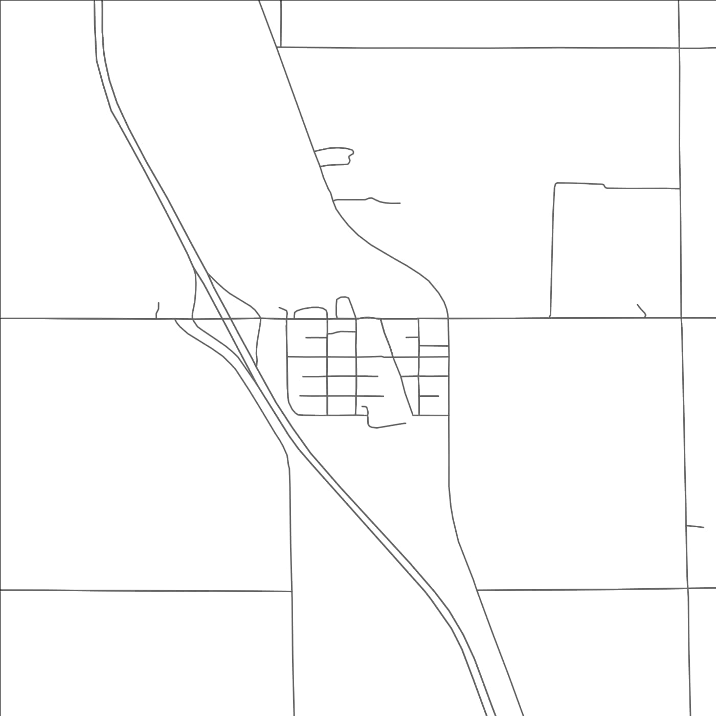 ROAD MAP OF GRANDIN, NORTH DAKOTA BY MAPBAKES