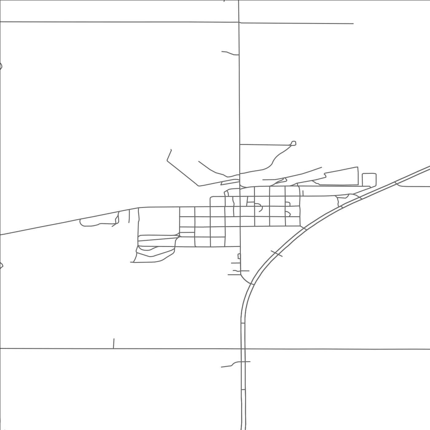 ROAD MAP OF GRANVILLE, NORTH DAKOTA BY MAPBAKES