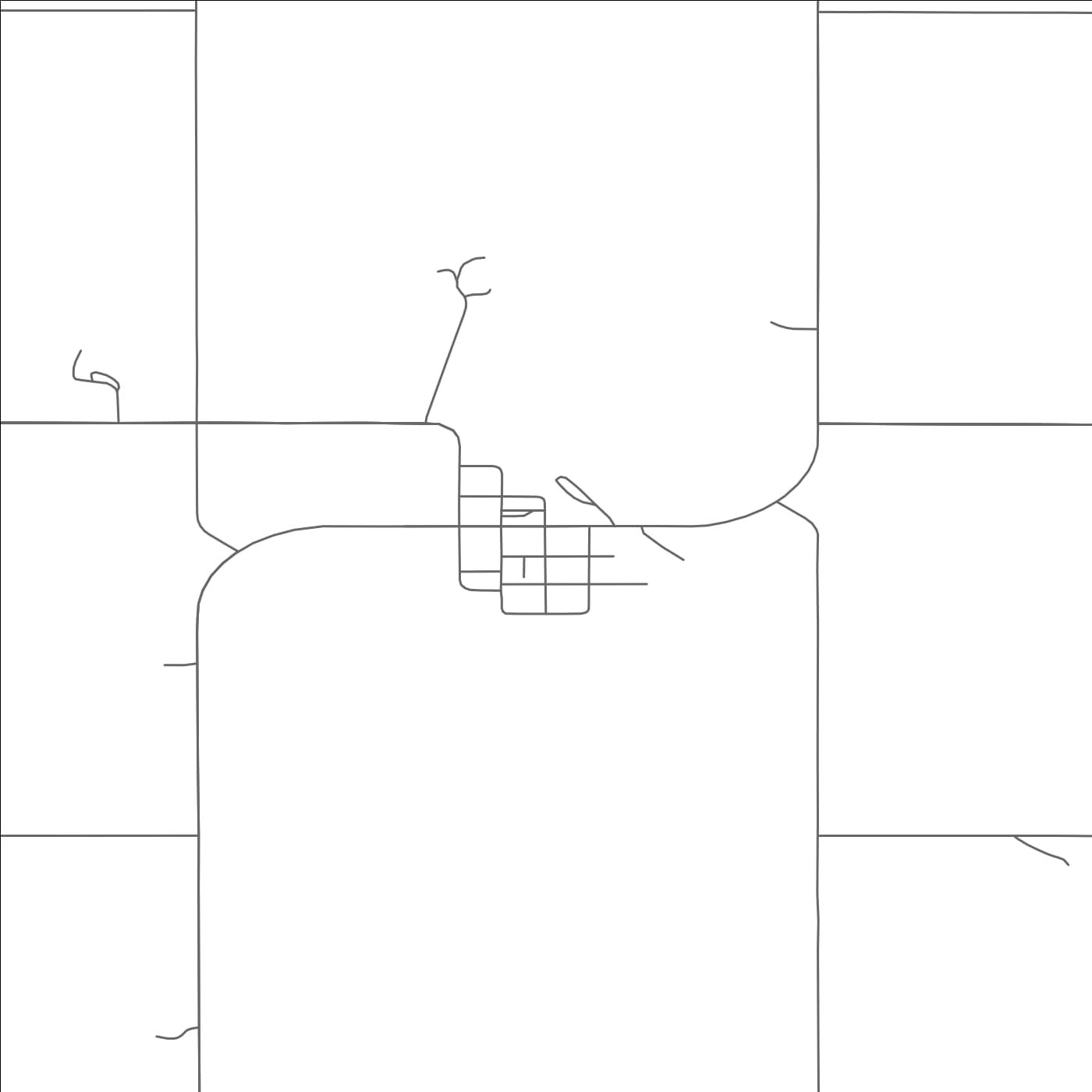 ROAD MAP OF HAMPDEN, NORTH DAKOTA BY MAPBAKES