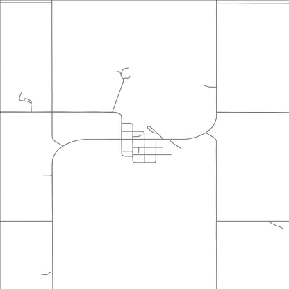 ROAD MAP OF HAMPDEN, NORTH DAKOTA BY MAPBAKES