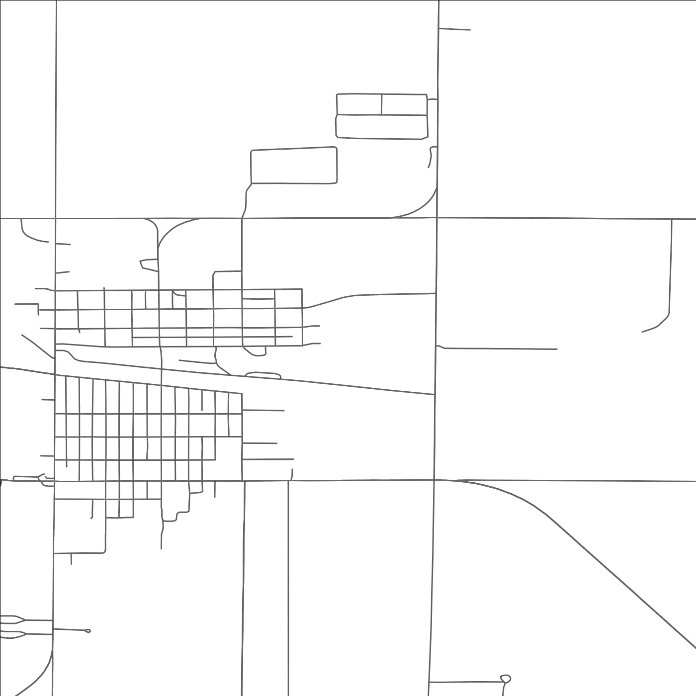 ROAD MAP OF HANKINSON, NORTH DAKOTA BY MAPBAKES