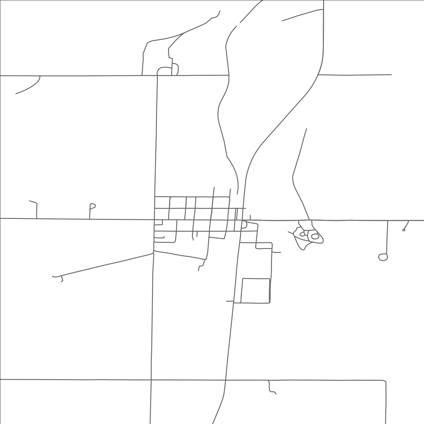 ROAD MAP OF HANNAFORD, NORTH DAKOTA BY MAPBAKES