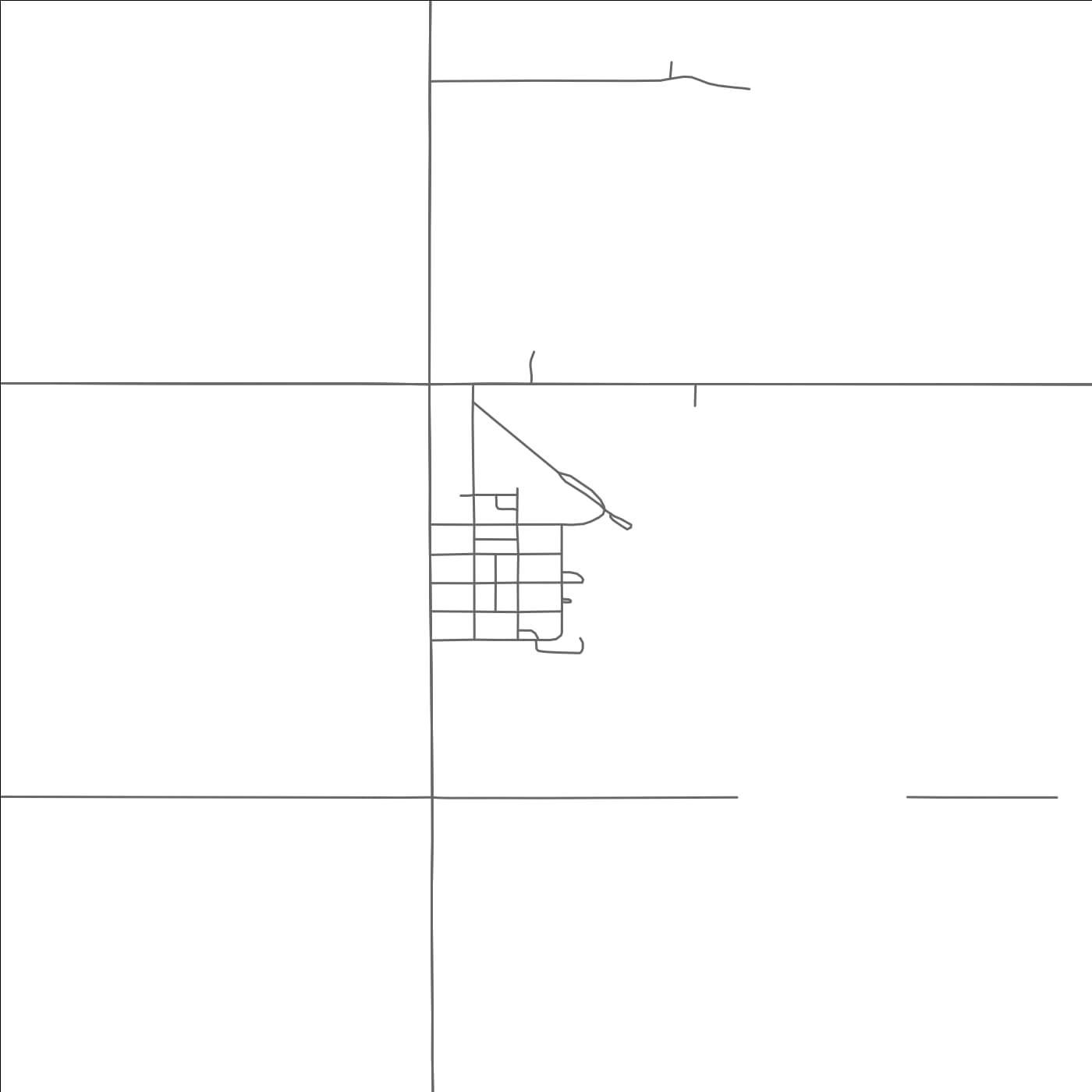 ROAD MAP OF HANNAH, NORTH DAKOTA BY MAPBAKES