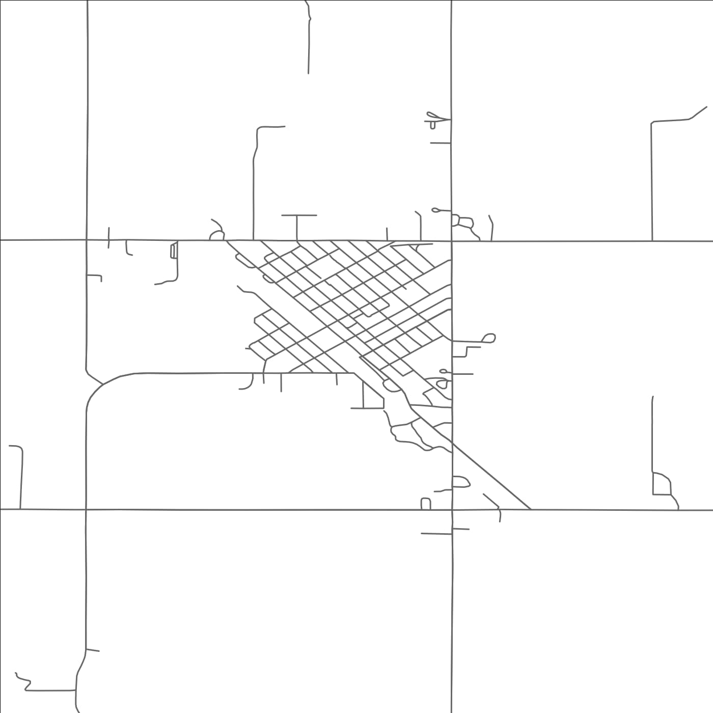 ROAD MAP OF HATTON, NORTH DAKOTA BY MAPBAKES