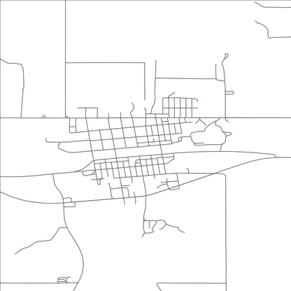 ROAD MAP OF HEBRON, NORTH DAKOTA BY MAPBAKES