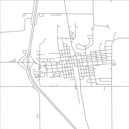 ROAD MAP OF HILLSBORO, NORTH DAKOTA BY MAPBAKES