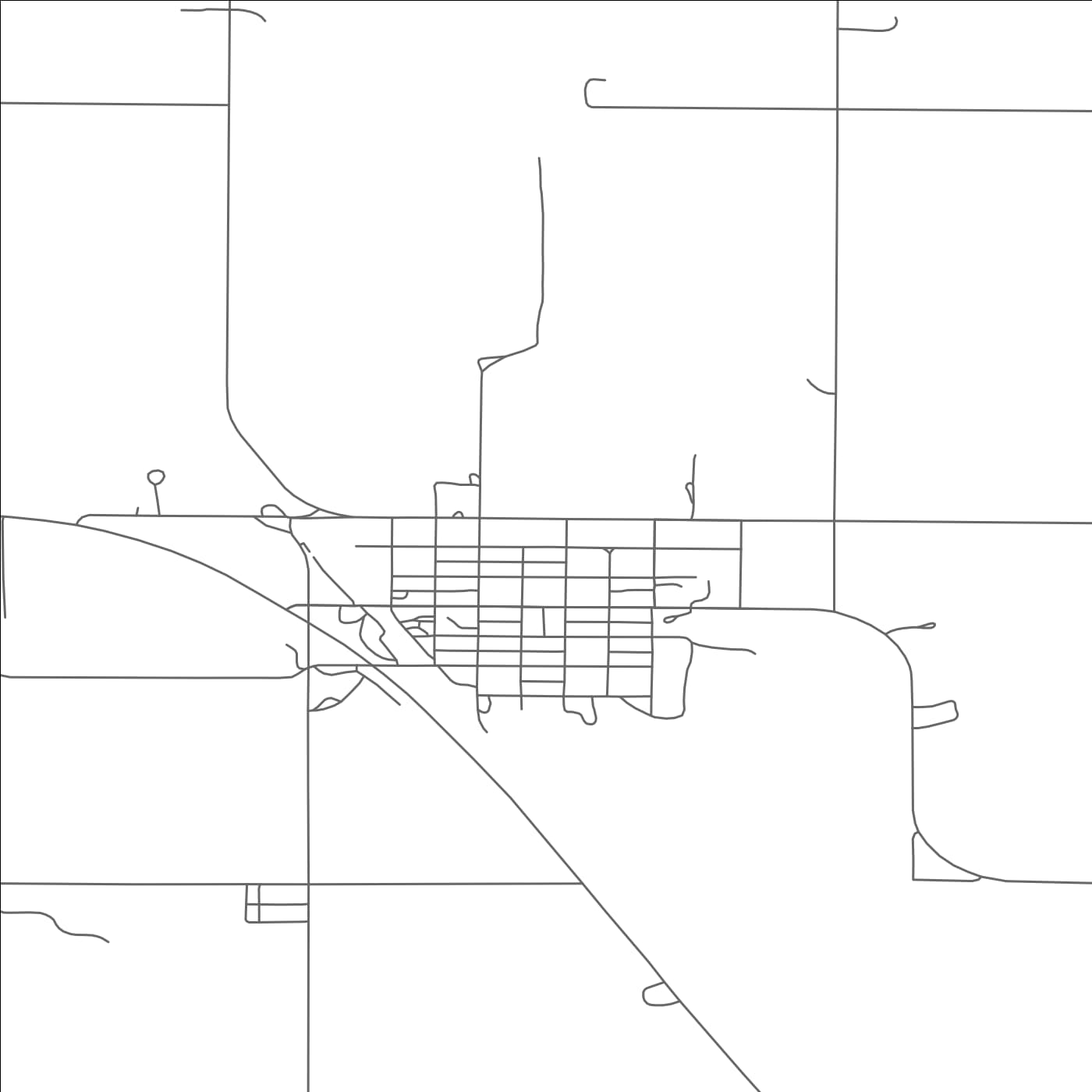 ROAD MAP OF HOPE, NORTH DAKOTA BY MAPBAKES