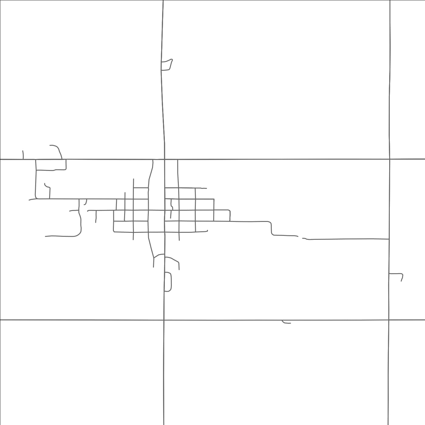 ROAD MAP OF HUNTER, NORTH DAKOTA BY MAPBAKES