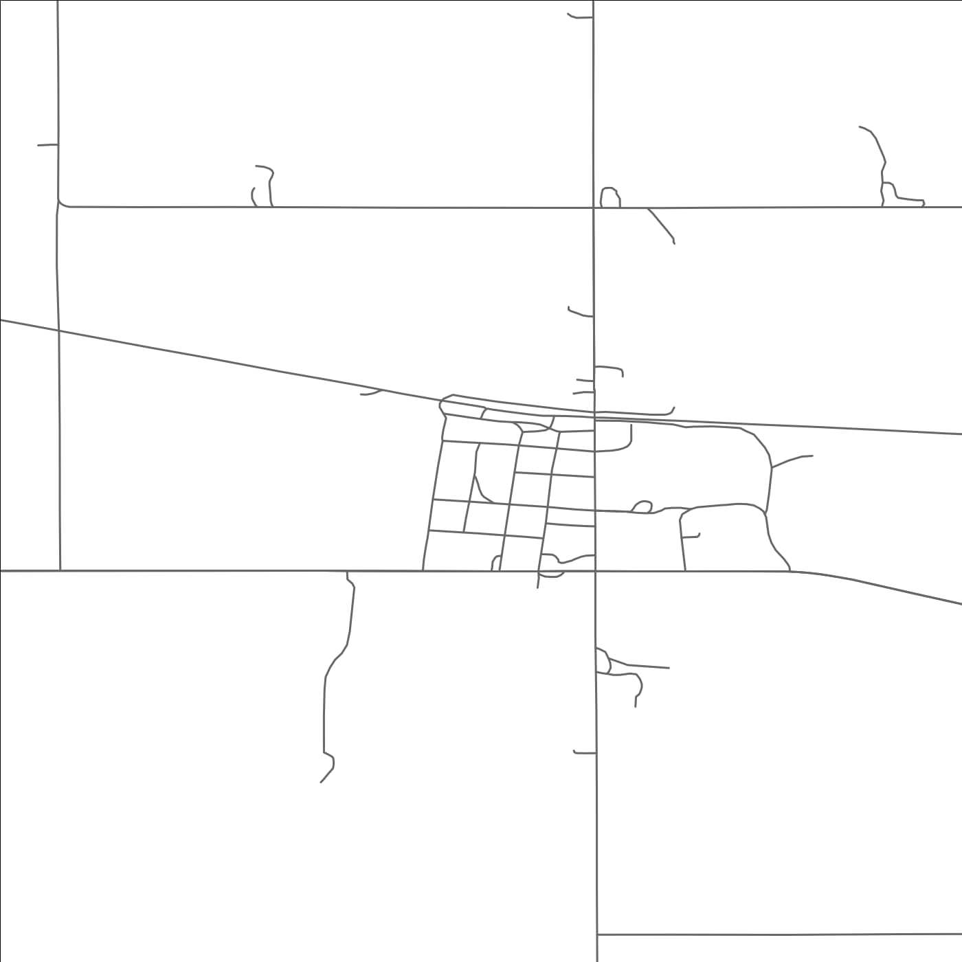 ROAD MAP OF HURDSFIELD, NORTH DAKOTA BY MAPBAKES