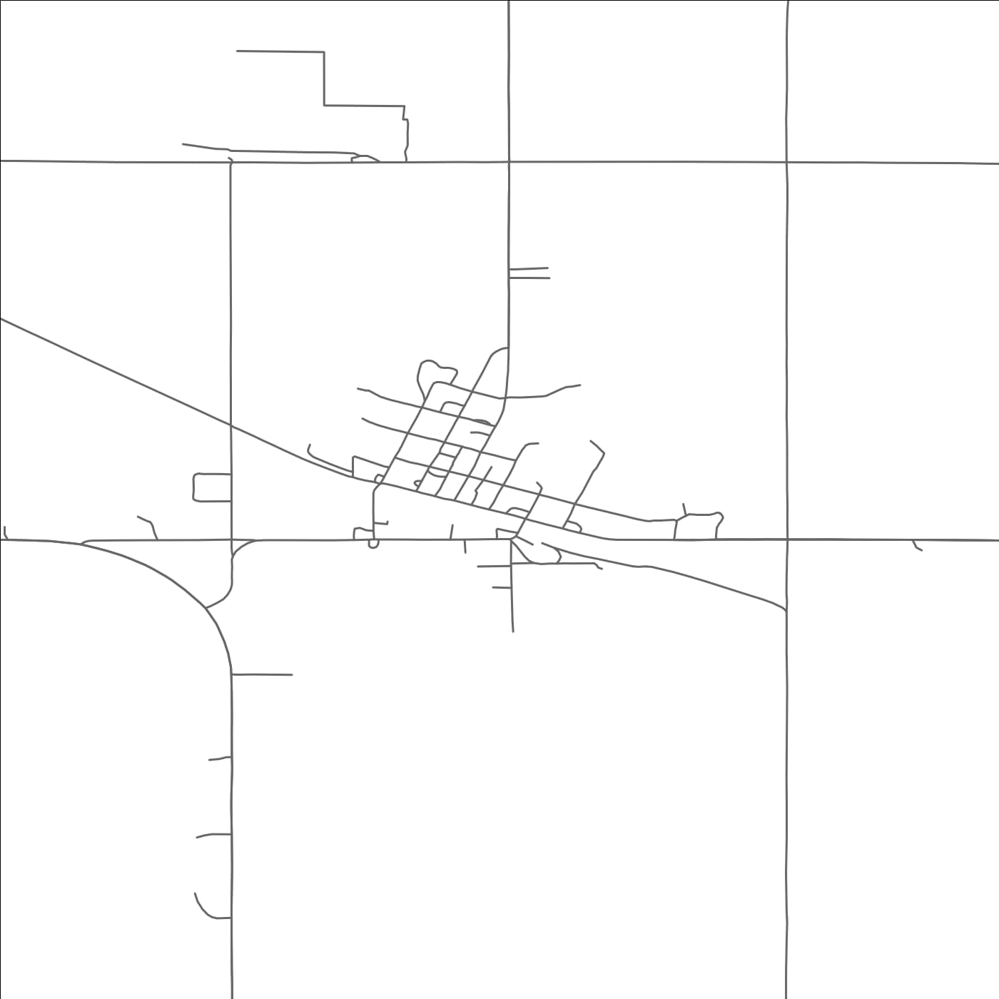 ROAD MAP OF KENSAL, NORTH DAKOTA BY MAPBAKES