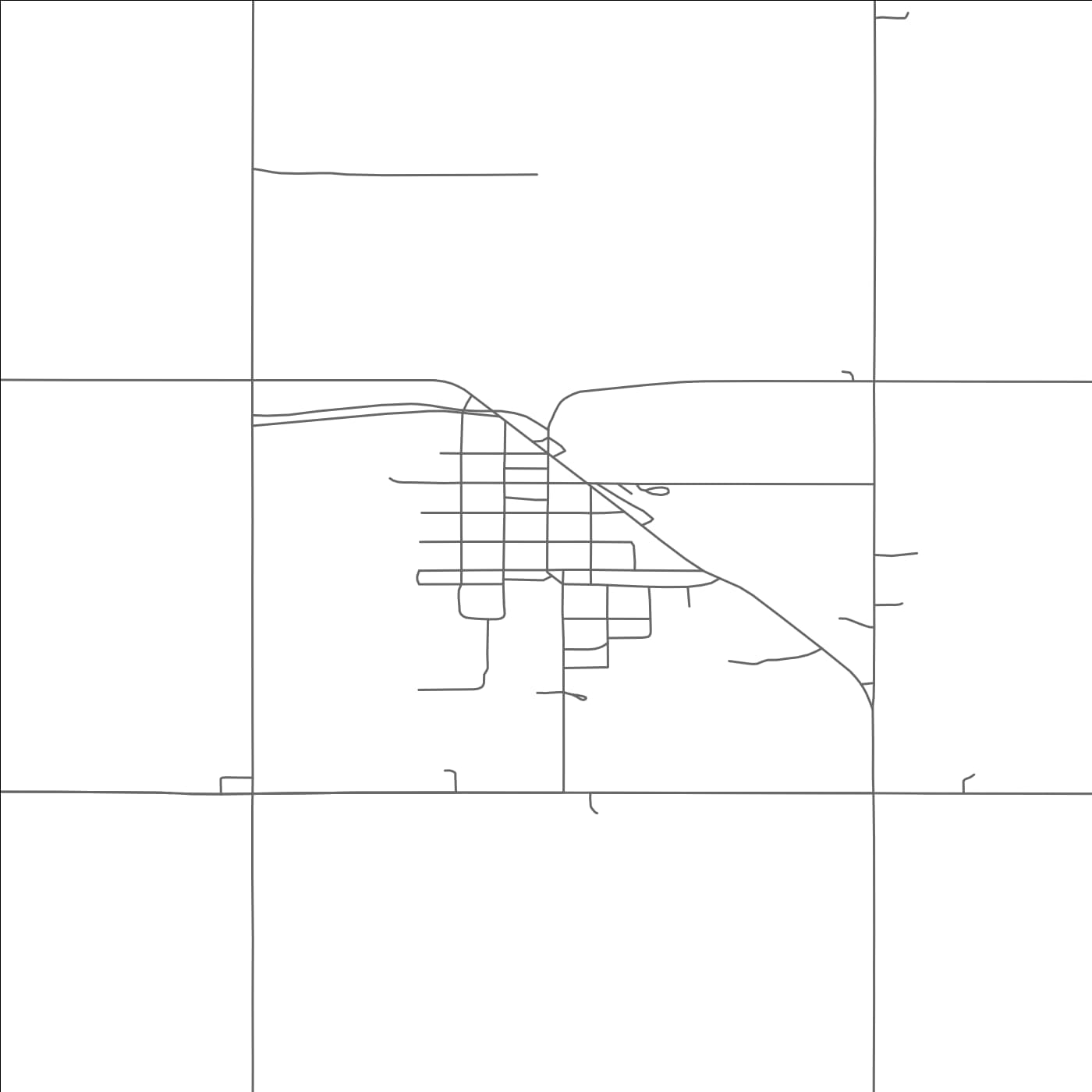 ROAD MAP OF LANSFORD, NORTH DAKOTA BY MAPBAKES