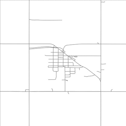 ROAD MAP OF LANSFORD, NORTH DAKOTA BY MAPBAKES