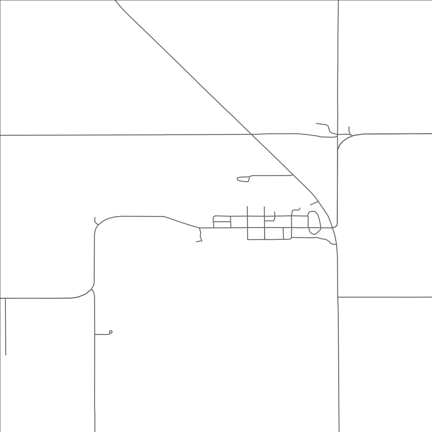 ROAD MAP OF LAWTON, NORTH DAKOTA BY MAPBAKES