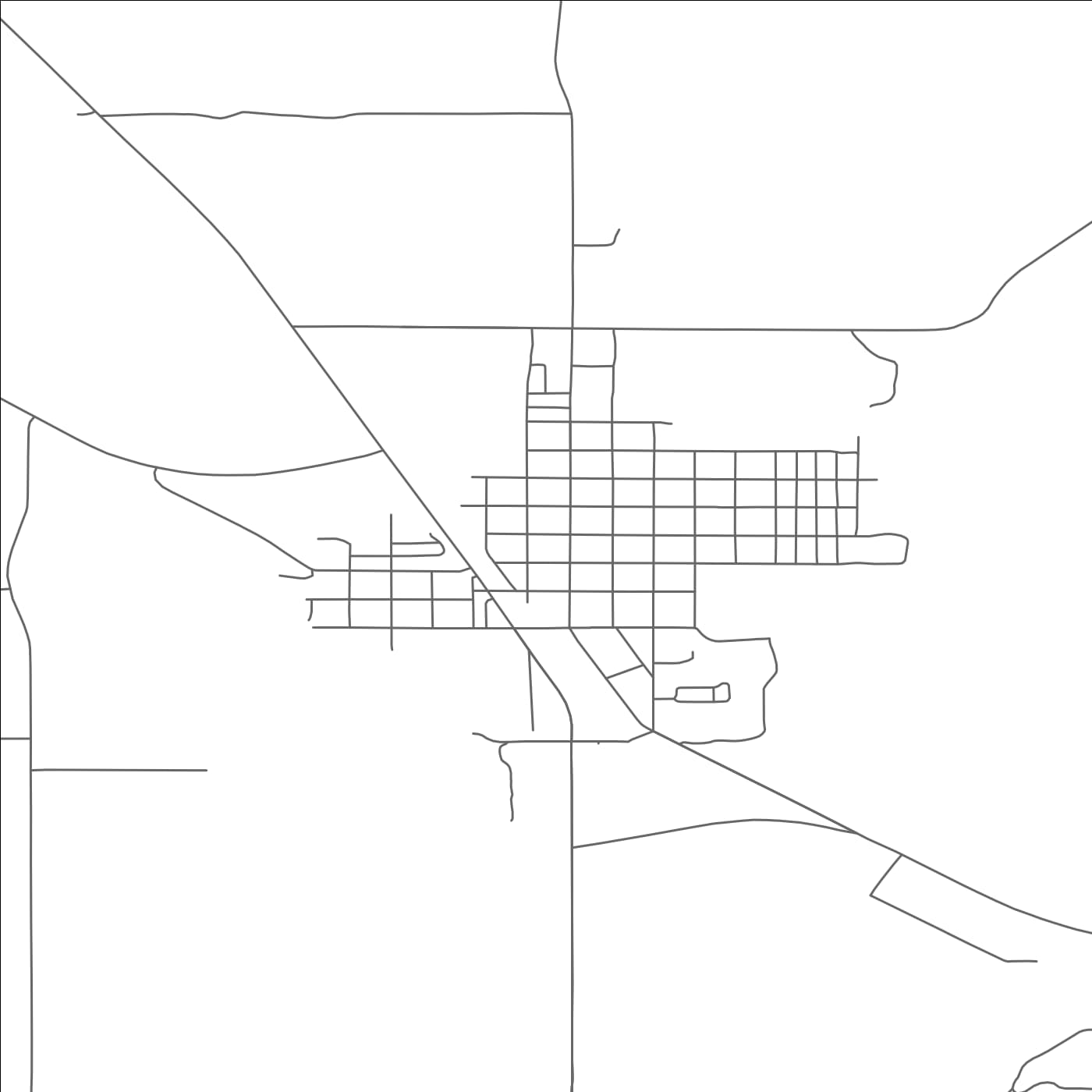 ROAD MAP OF LINTON, NORTH DAKOTA BY MAPBAKES