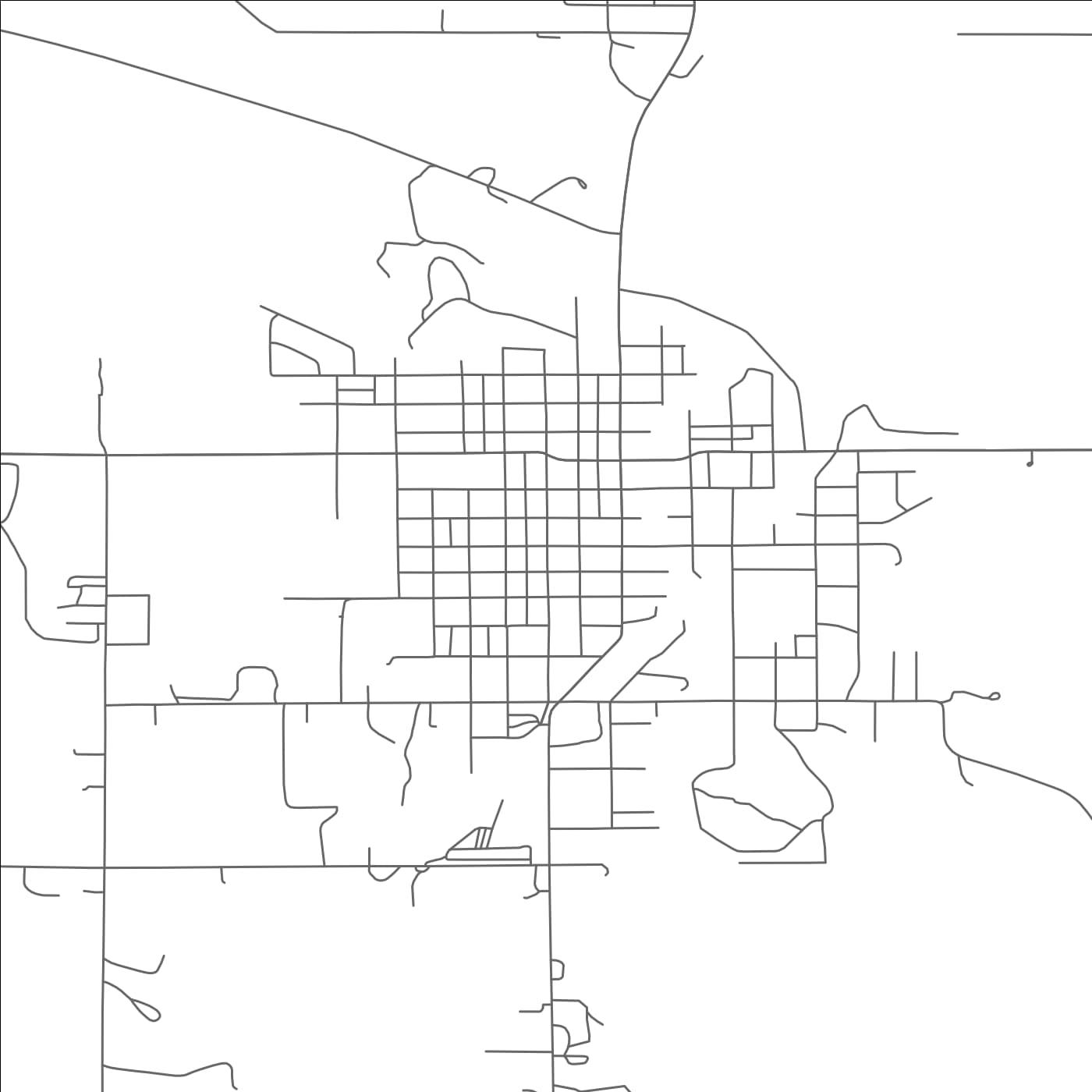 ROAD MAP OF LISBON, NORTH DAKOTA BY MAPBAKES