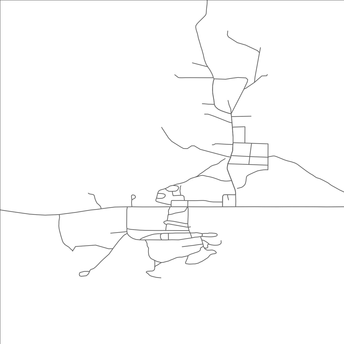 ROAD MAP OF MANDAREE, NORTH DAKOTA BY MAPBAKES