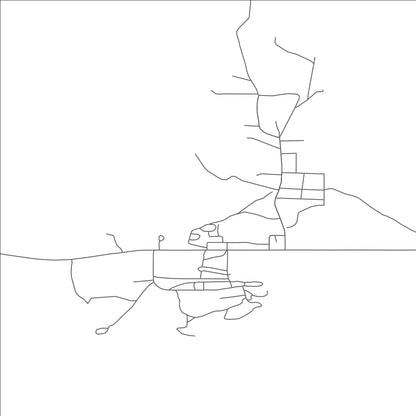 ROAD MAP OF MANDAREE, NORTH DAKOTA BY MAPBAKES