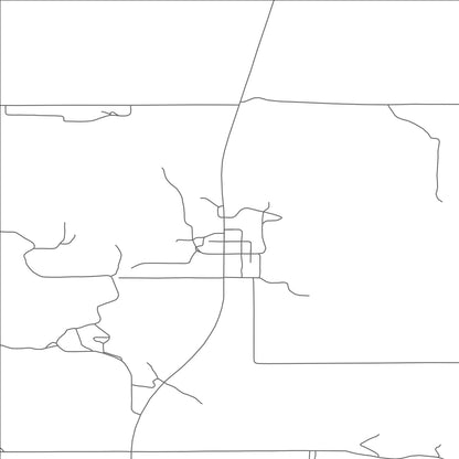 ROAD MAP OF MANNING, NORTH DAKOTA BY MAPBAKES