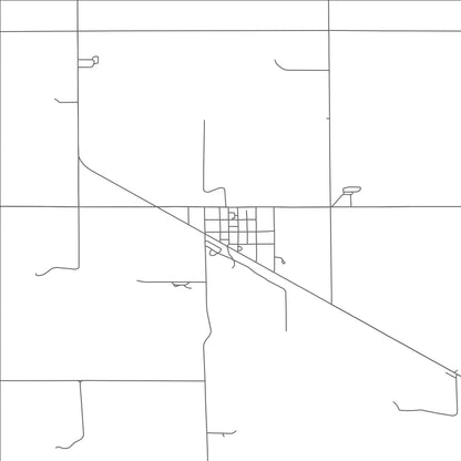 ROAD MAP OF MANTADOR, NORTH DAKOTA BY MAPBAKES