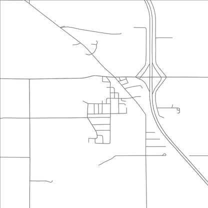 ROAD MAP OF MANVEL, NORTH DAKOTA BY MAPBAKES