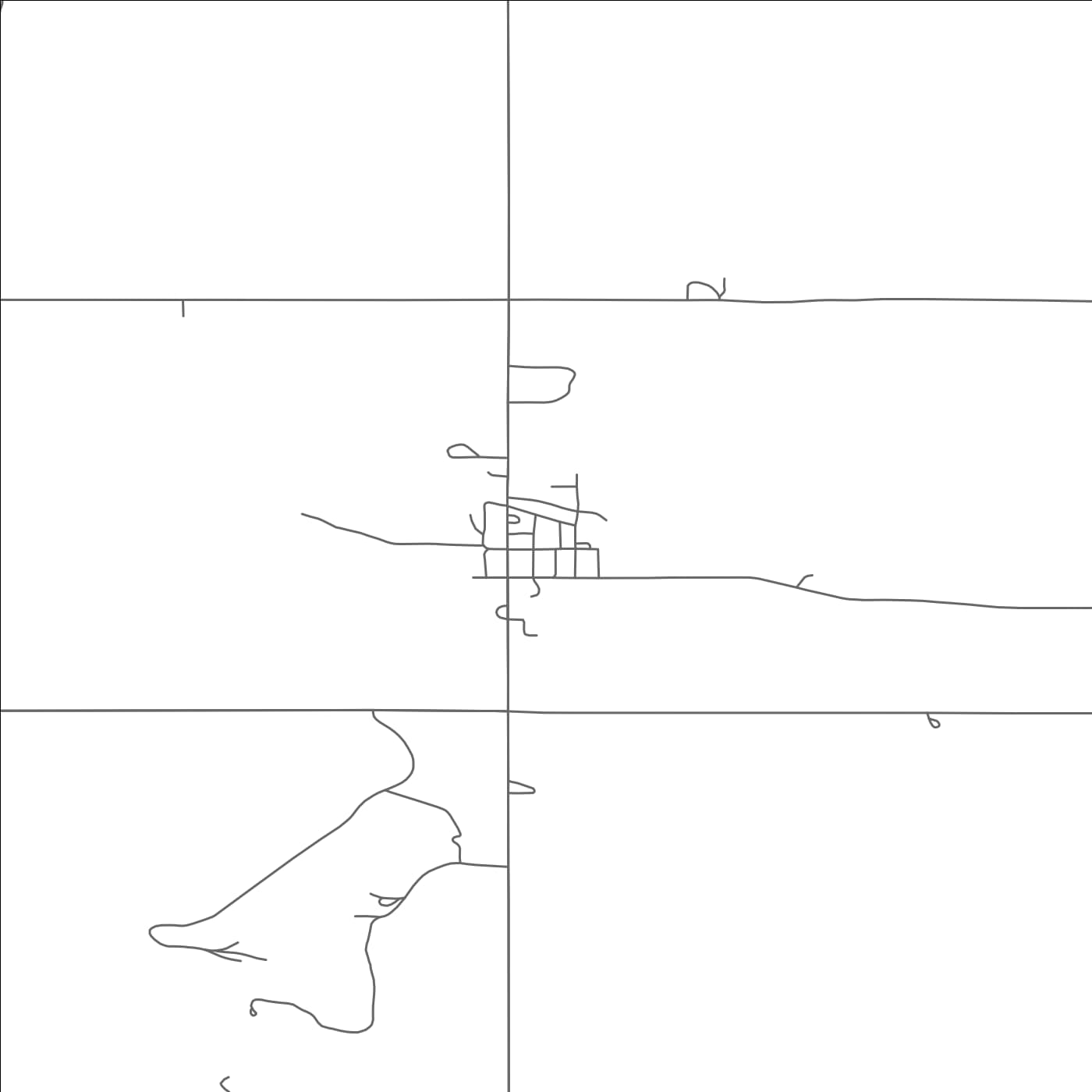 ROAD MAP OF MCGREGOR, NORTH DAKOTA BY MAPBAKES