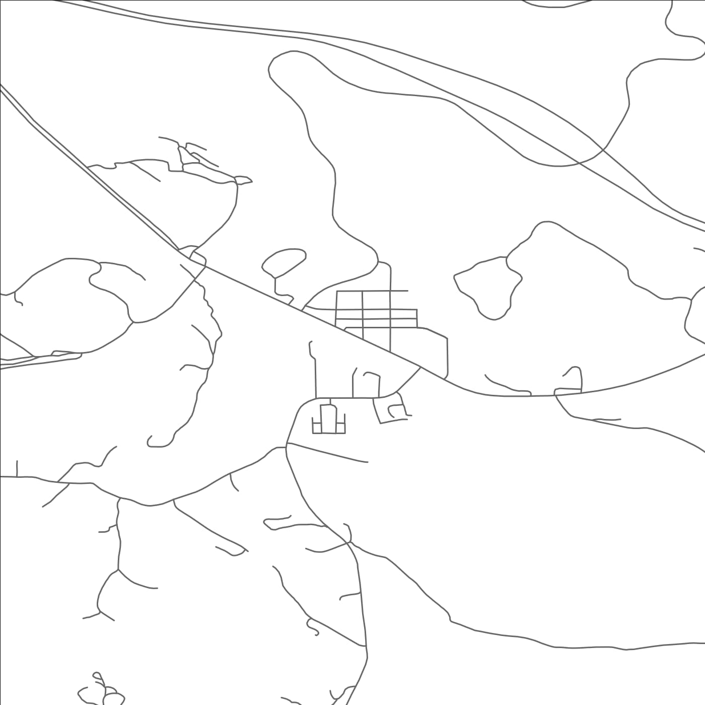 ROAD MAP OF MEDORA, NORTH DAKOTA BY MAPBAKES