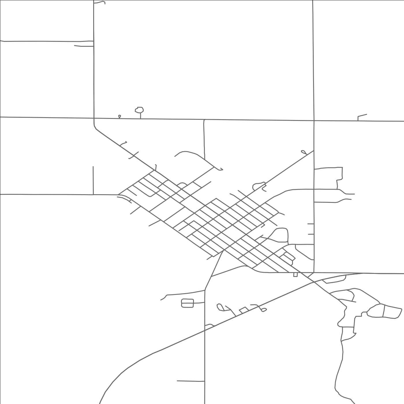 ROAD MAP OF MILNOR, NORTH DAKOTA BY MAPBAKES