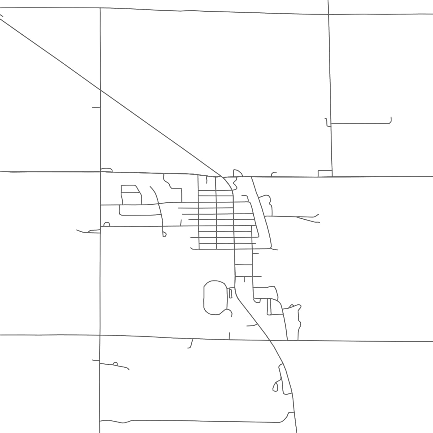 ROAD MAP OF MINTO, NORTH DAKOTA BY MAPBAKES