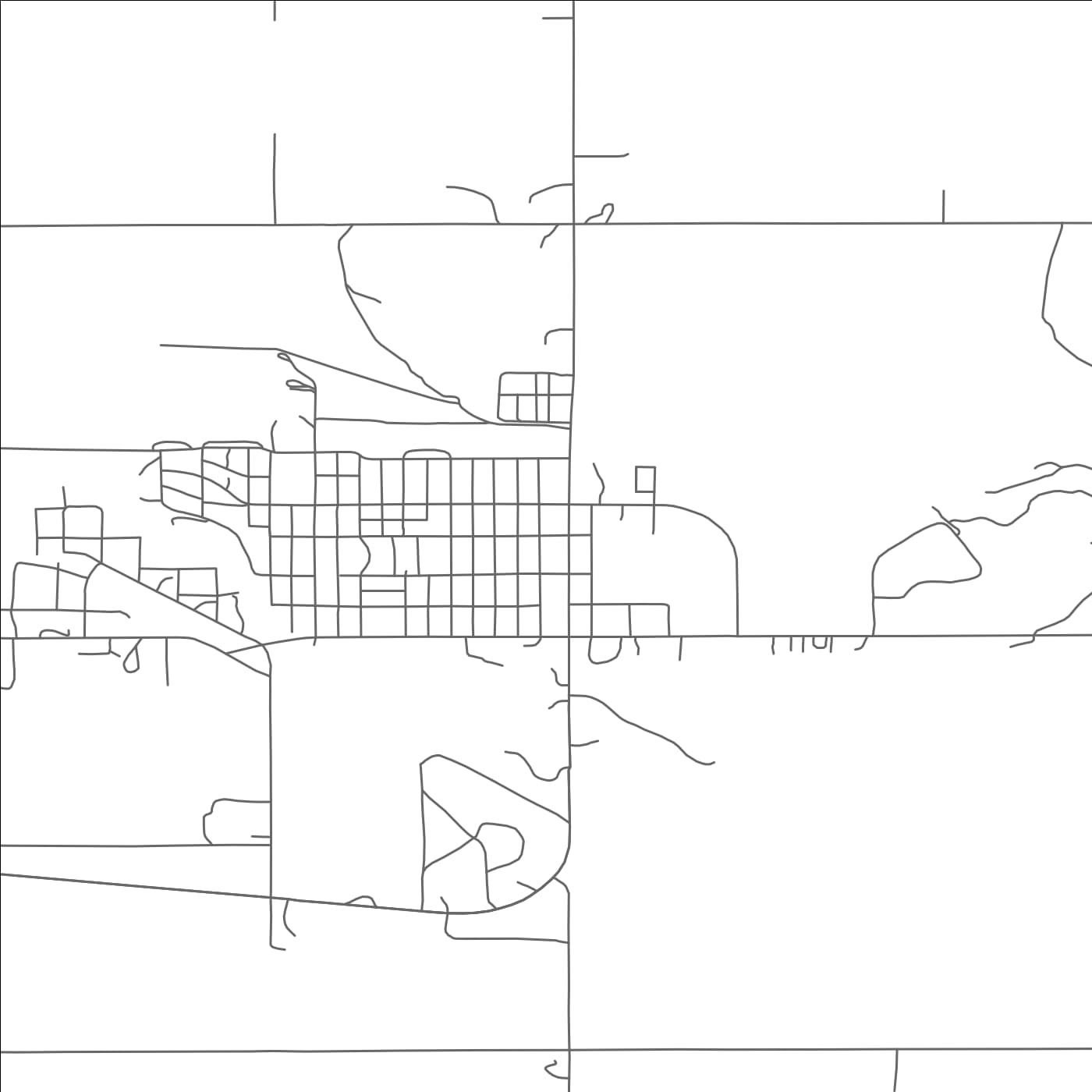 ROAD MAP OF MOTT, NORTH DAKOTA BY MAPBAKES