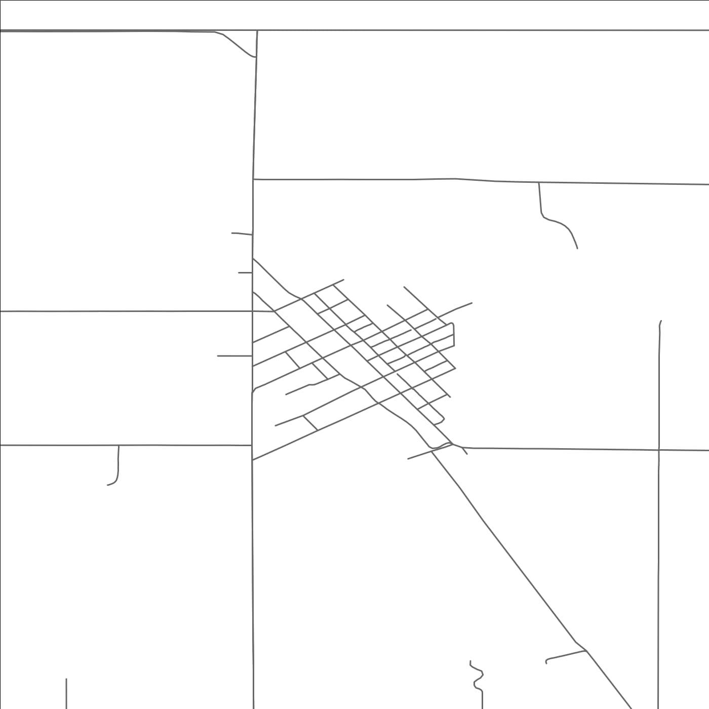 ROAD MAP OF NECHE, NORTH DAKOTA BY MAPBAKES