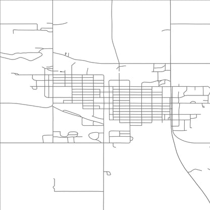 ROAD MAP OF NEW ROCKFORD, NORTH DAKOTA BY MAPBAKES