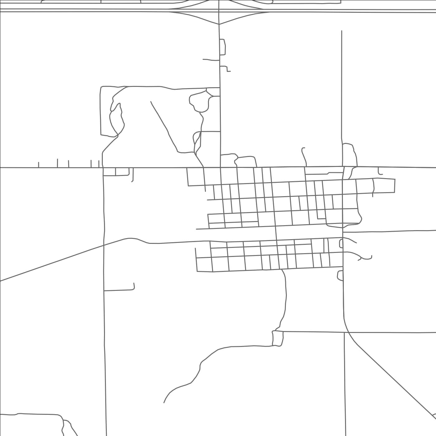 ROAD MAP OF NEW SALEM, NORTH DAKOTA BY MAPBAKES