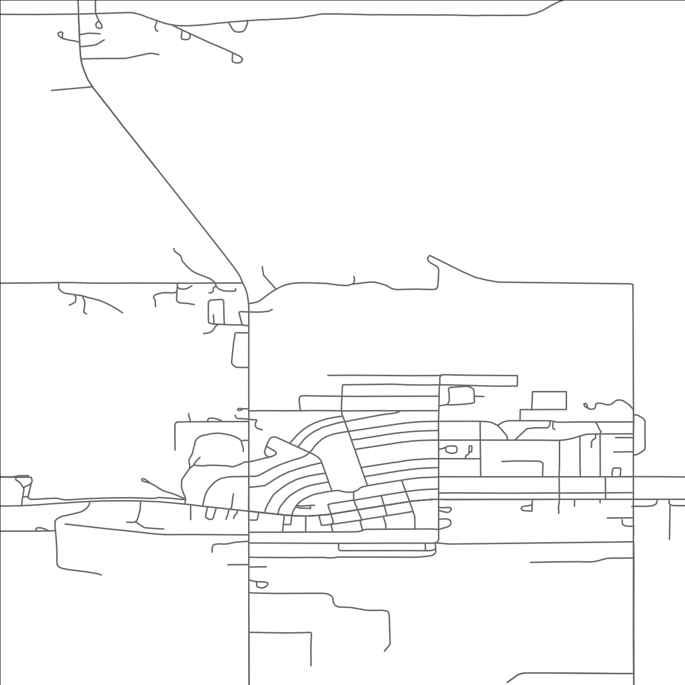 ROAD MAP OF NEW TOWN, NORTH DAKOTA BY MAPBAKES