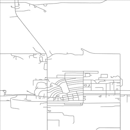 ROAD MAP OF NEW TOWN, NORTH DAKOTA BY MAPBAKES