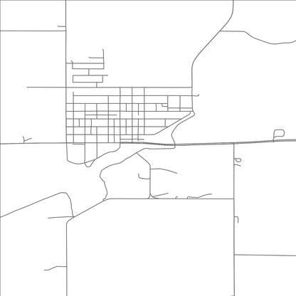 ROAD MAP OF RAY, NORTH DAKOTA BY MAPBAKES