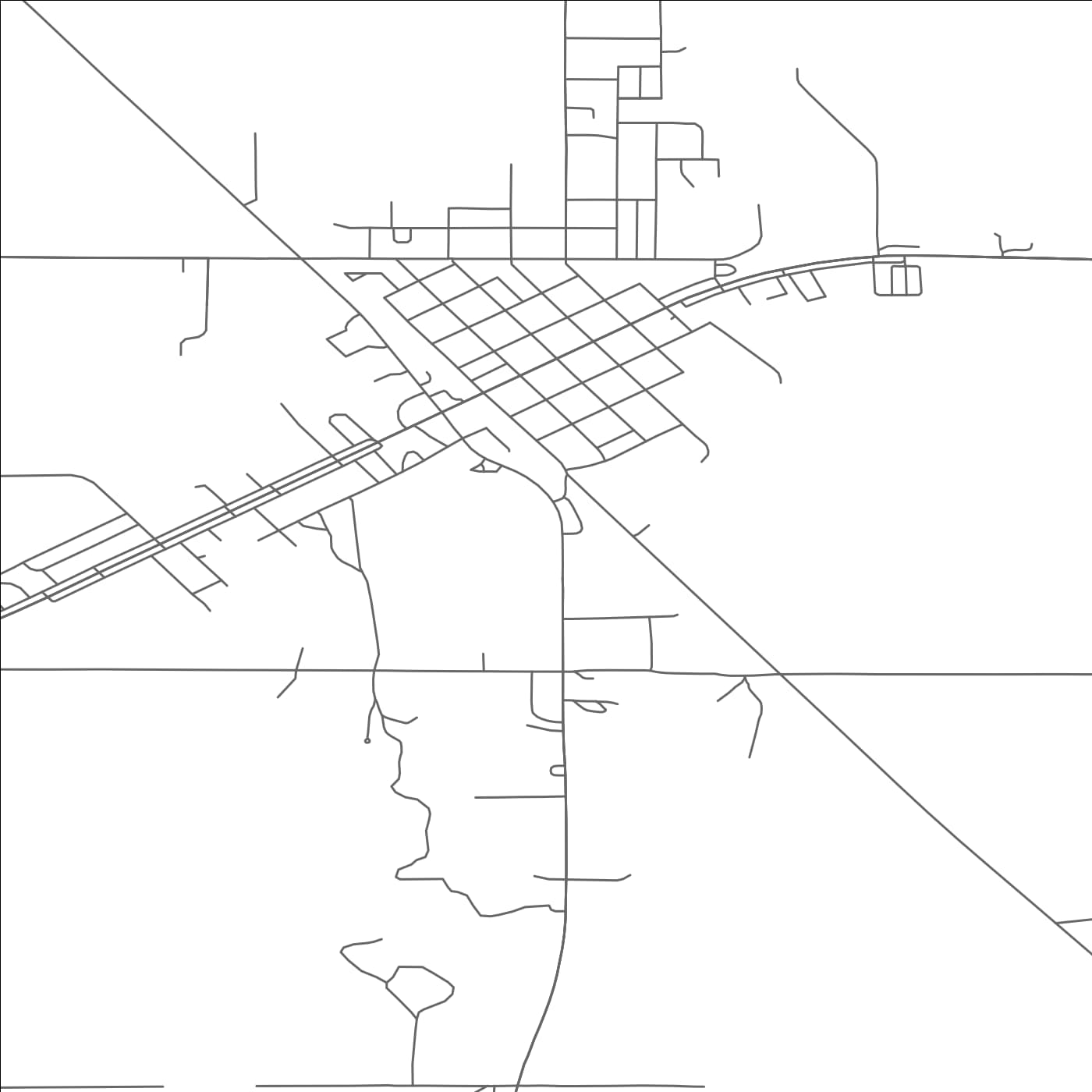 ROAD MAP OF ROLLA, NORTH DAKOTA BY MAPBAKES