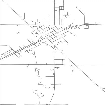 ROAD MAP OF ROLLA, NORTH DAKOTA BY MAPBAKES