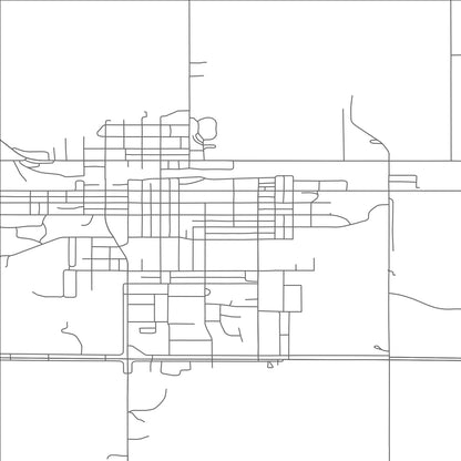 ROAD MAP OF RUGBY, NORTH DAKOTA BY MAPBAKES