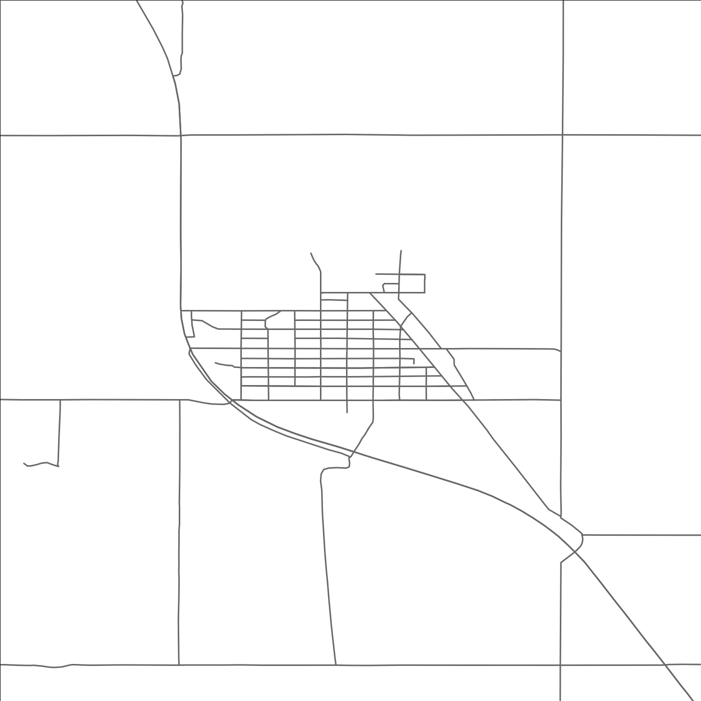 ROAD MAP OF STRASBURG, NORTH DAKOTA BY MAPBAKES