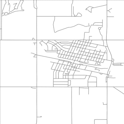 ROAD MAP OF TIOGA, NORTH DAKOTA BY MAPBAKES