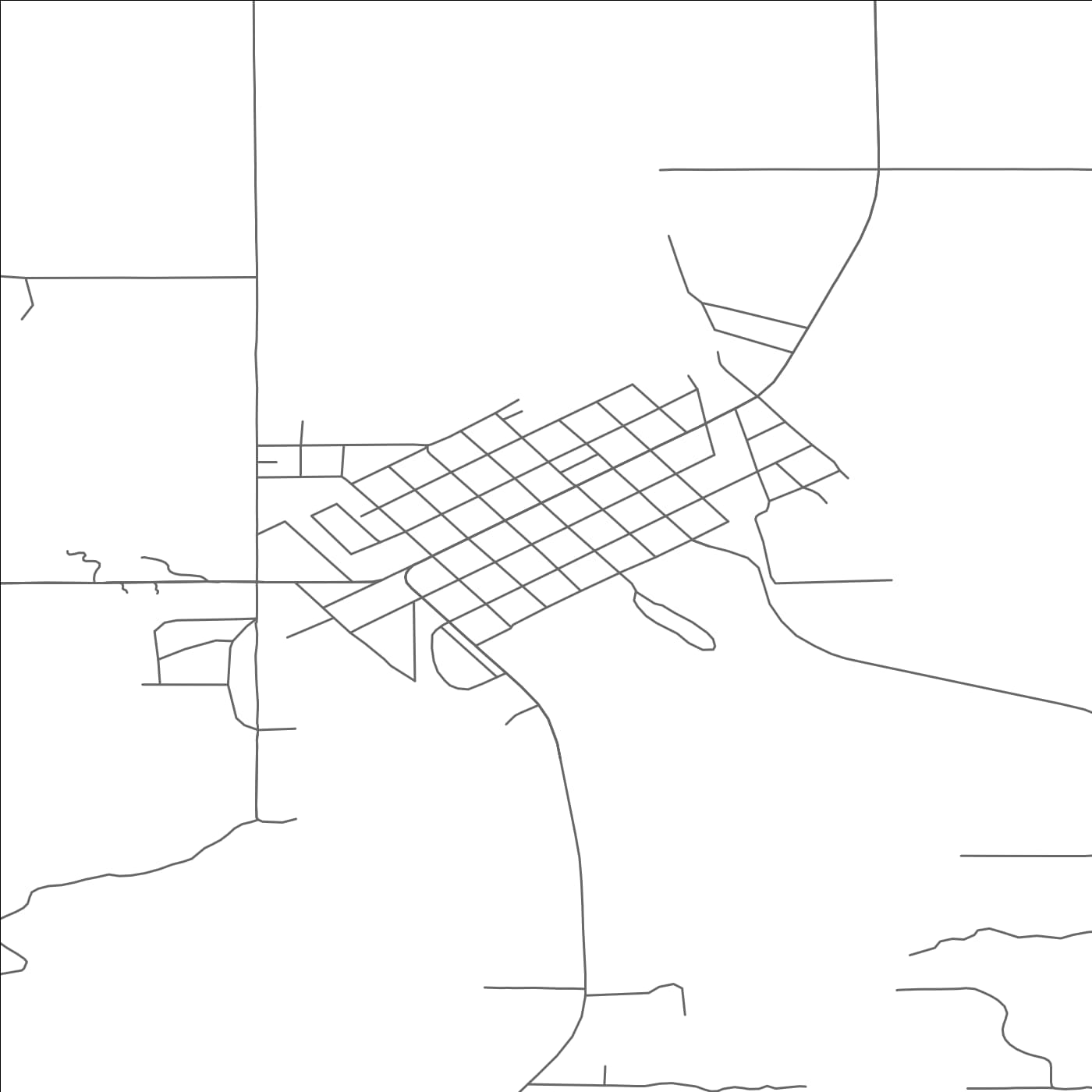 ROAD MAP OF WALHALLA, NORTH DAKOTA BY MAPBAKES