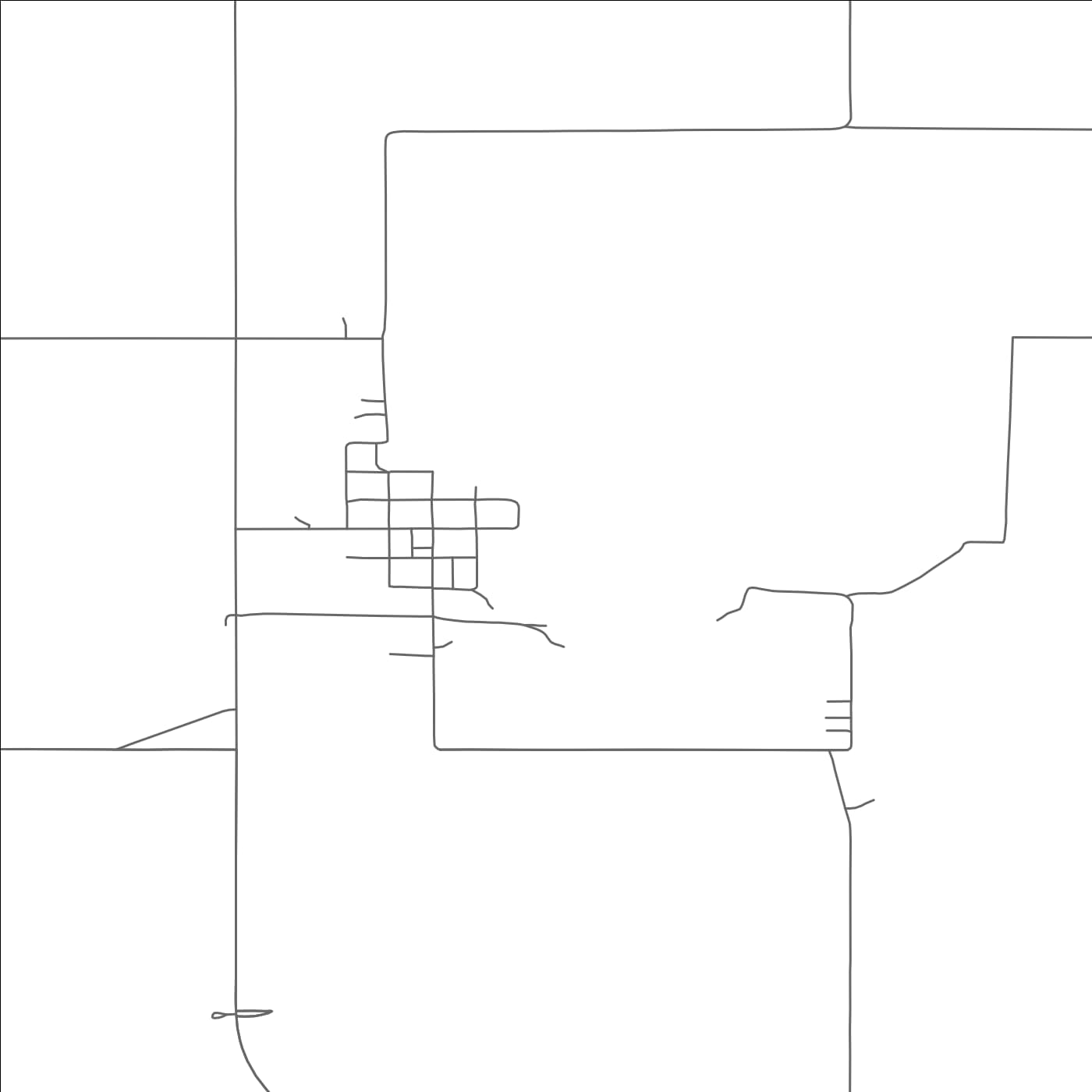 ROAD MAP OF WARWICK, NORTH DAKOTA BY MAPBAKES