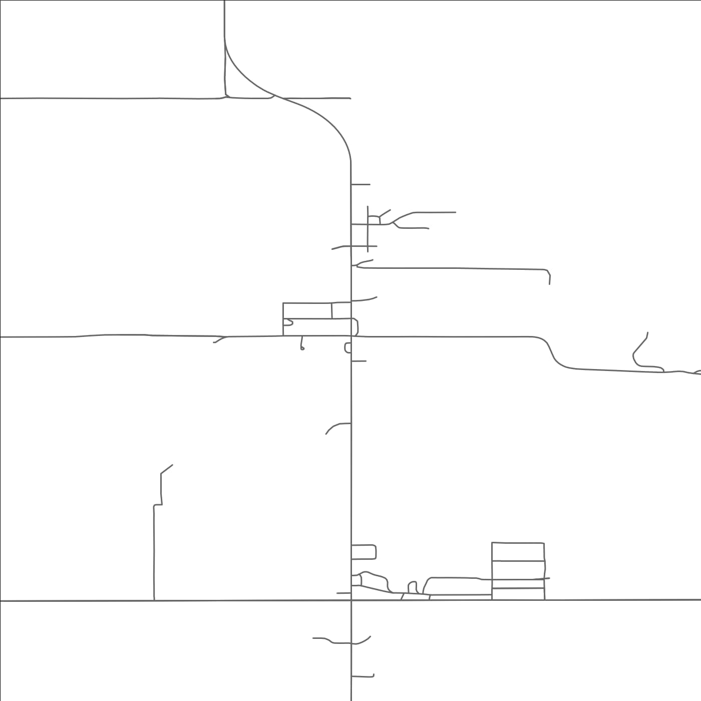 ROAD MAP OF WHITE SHIELD, NORTH DAKOTA BY MAPBAKES