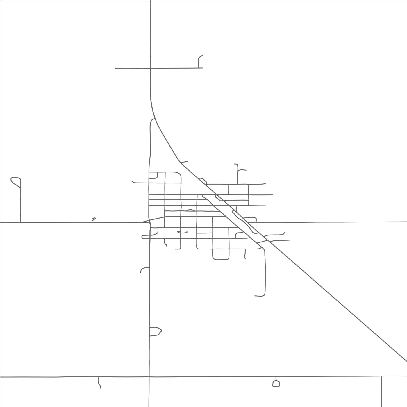 ROAD MAP OF WILLOW CITY, NORTH DAKOTA BY MAPBAKES