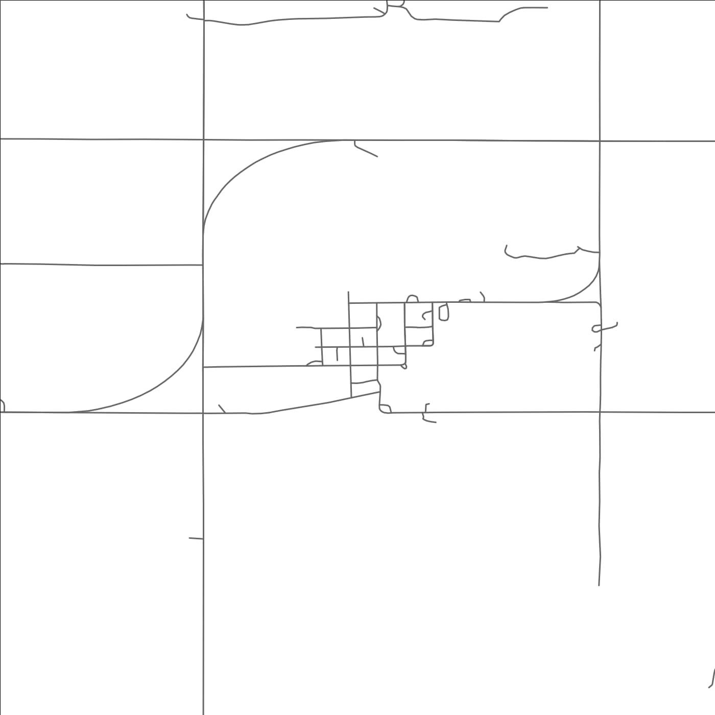 ROAD MAP OF WOODWORTH, NORTH DAKOTA BY MAPBAKES