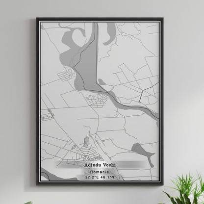 ROAD MAP OF ADJUDU-VECHI, ROMANIA BY MAPBAKES