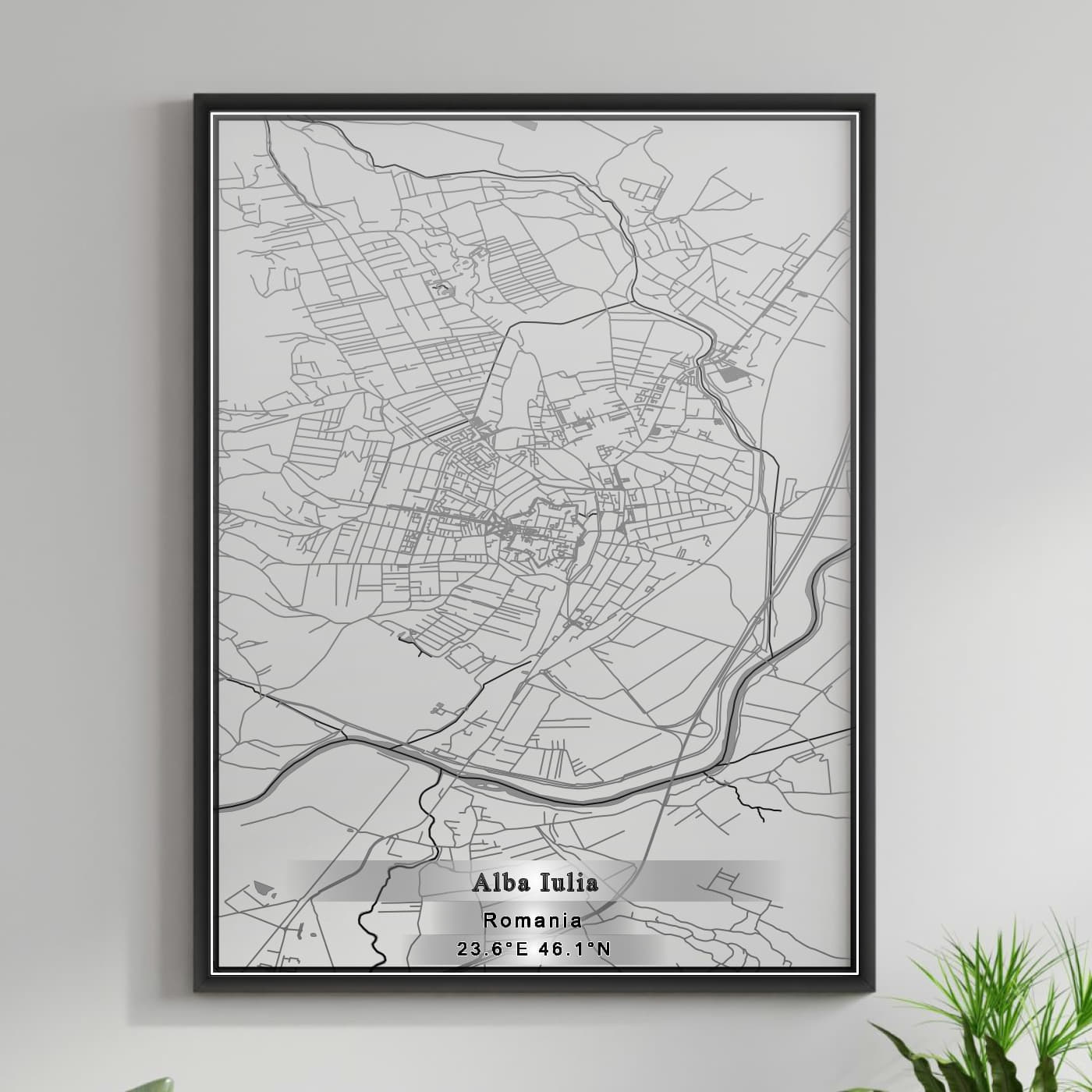 ROAD MAP OF ALBA-IULIA, ROMANIA BY MAPBAKES