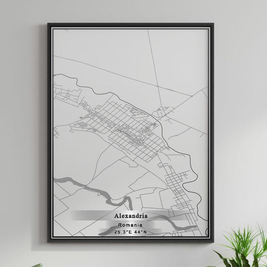 ROAD MAP OF ALEXANDRIA, ROMANIA BY MAPBAKES