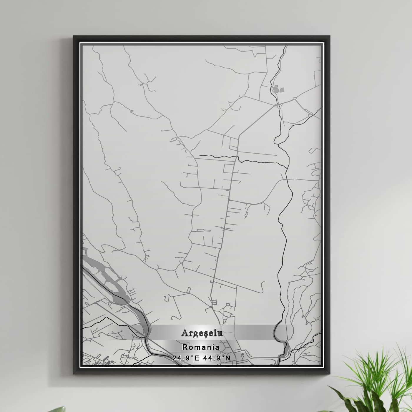 ROAD MAP OF ARGESELU, ROMANIA BY MAPBAKES