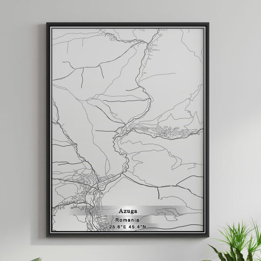 ROAD MAP OF AZUGA, ROMANIA BY MAPBAKES